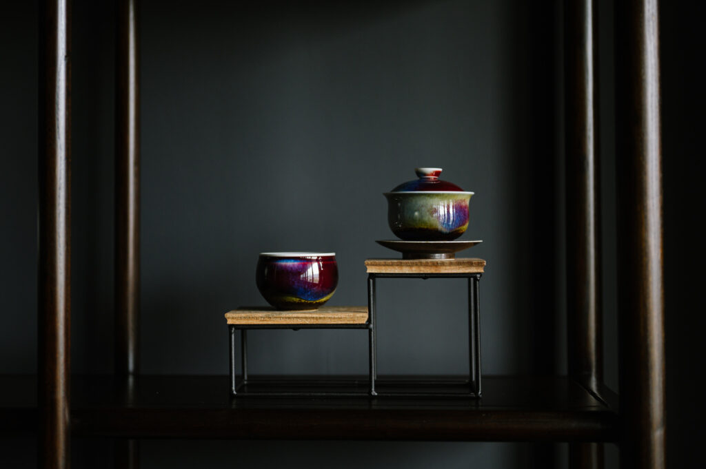 jingdezhen porcelain teaware : Elegant teacups arranged for shared tea moments